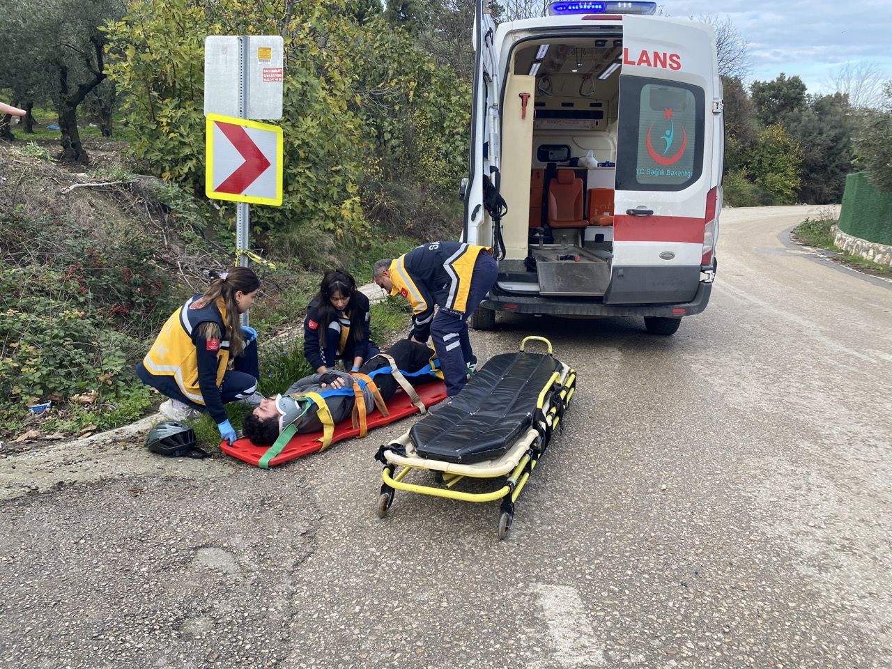 Mudanya’da Bisikletli sürücü faciadan döndü…